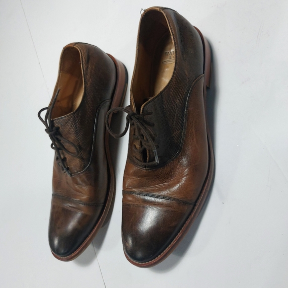 WARFIELD & GRANT Men's Tan Oxford Dress Shoe Leather Size US10 - Picture 10 of 11